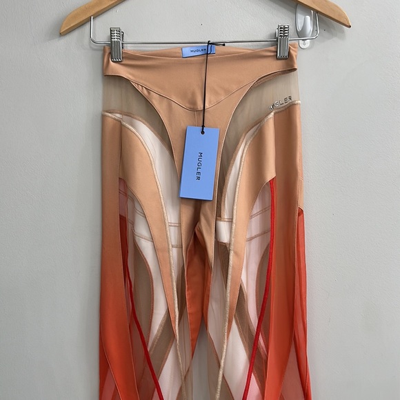 MUGLER Sheer Spiral Stirrup Leggings - Picture 6 of 12
